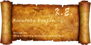 Kornfeld Evelin névjegykártya